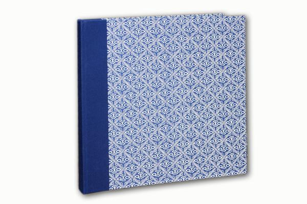 High-quality photo album "Wastl", blue, nostalgic photo album